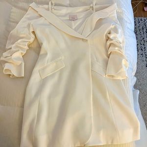 White Cinq a Sept off the shoulder dress